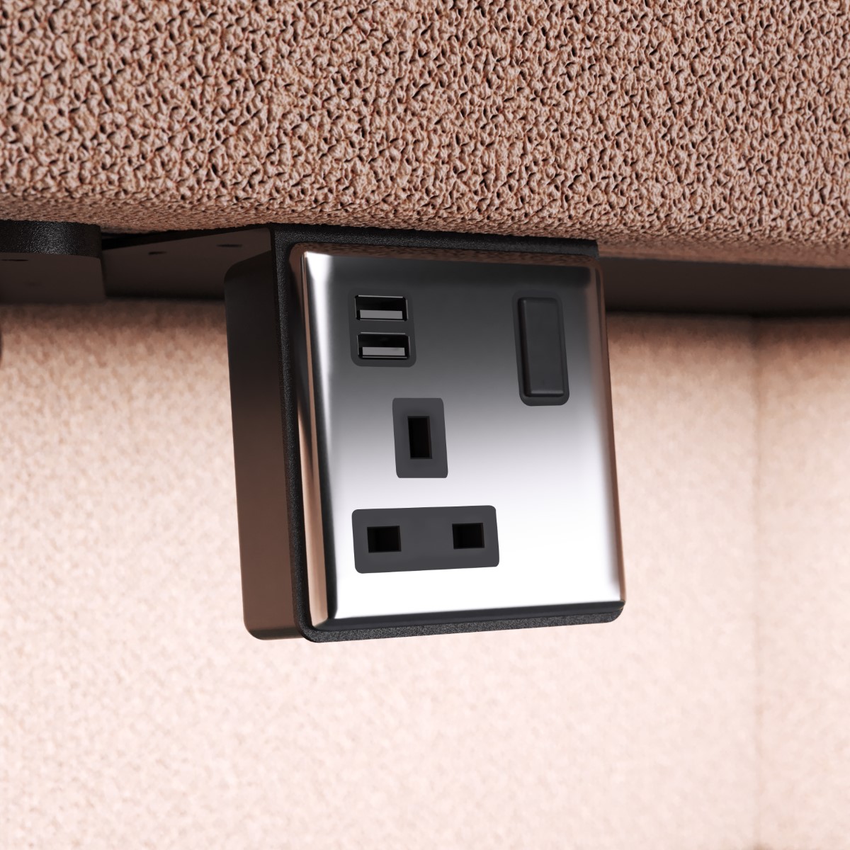 plug socket in an office privacy pod