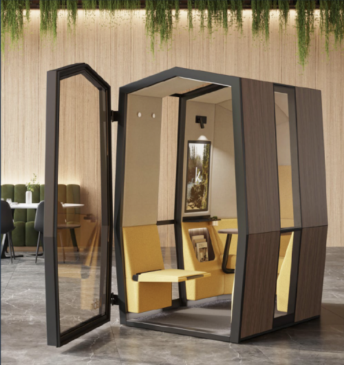 The Kabin, an office privacy pod for 2 people with door